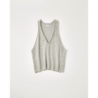 NAME. : SHIFTED MELANGE KNIT VEST : INSIDE OUT