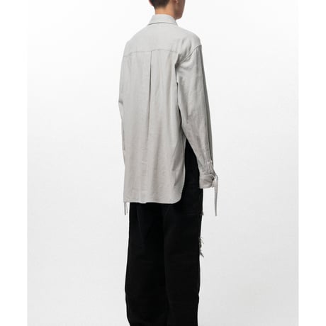KAMIYA : Ash Fade Drawstring Cuff Shirt