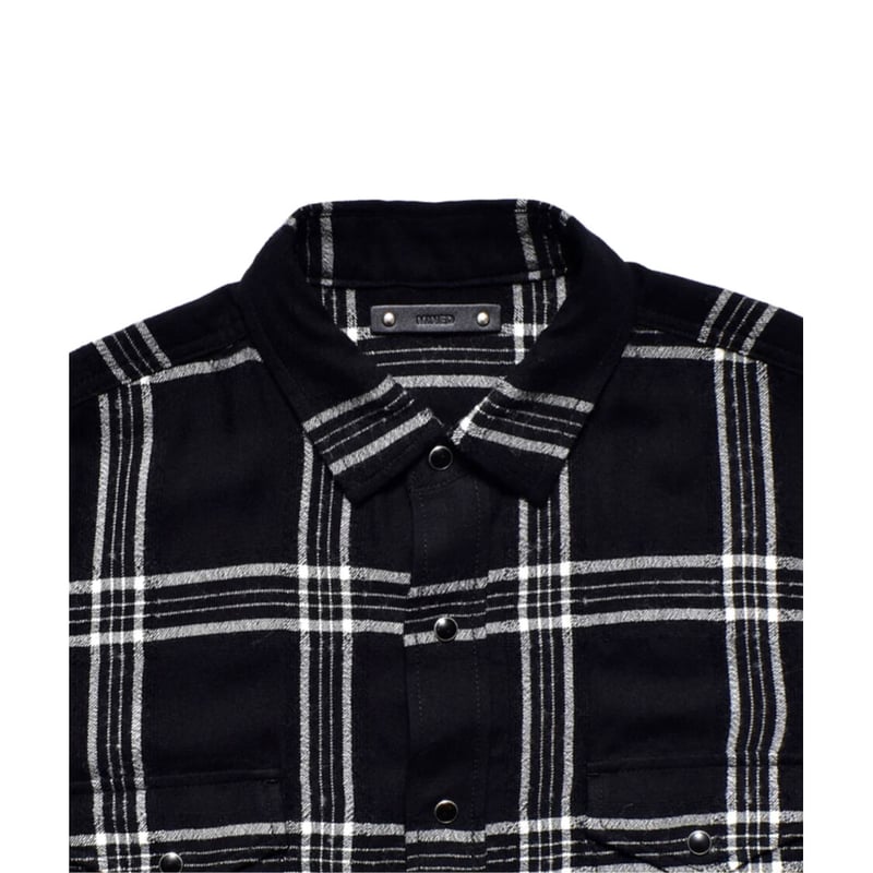 R. Wool Flannel Check Western SH