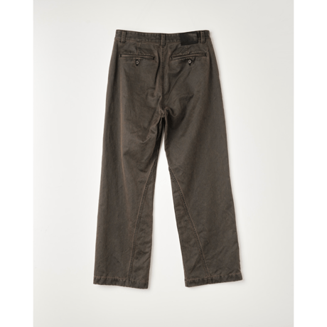 NAME. : WAX COATING STRAIGHT TROUSERS : DELTA SHAPE