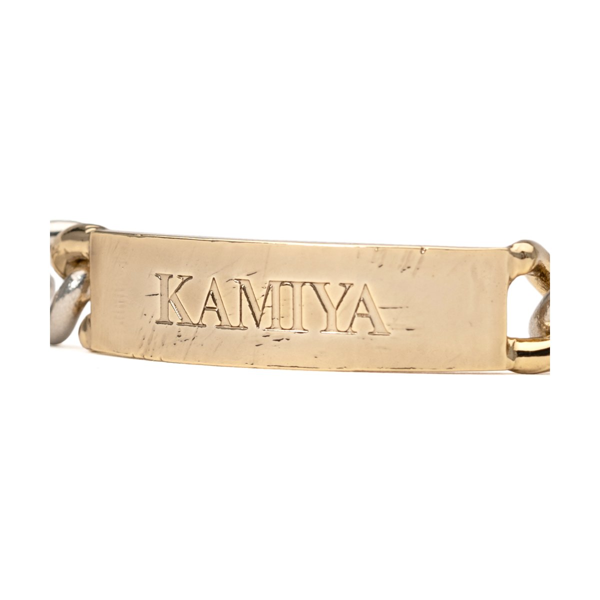 KAMIYA ID ブレスレット ロゴプレート 真鍮 シルバー ゴールド KAMIYA : ID BRACELET | BIRTH DAY