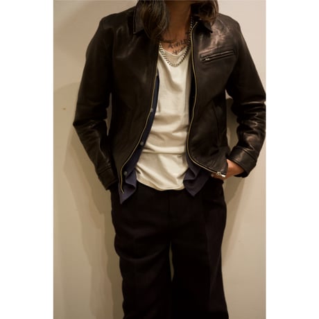 MINEDENIM : Leather Zipup JKT