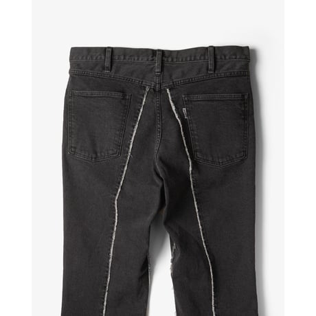 Name. : WASHED TWO SIDES DENIM FLARE PANTS