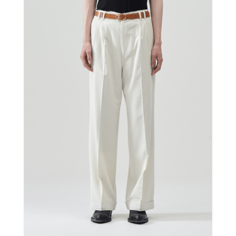 BED j.w FORD : COTTON SILK PILLING WIDE TROUSERS