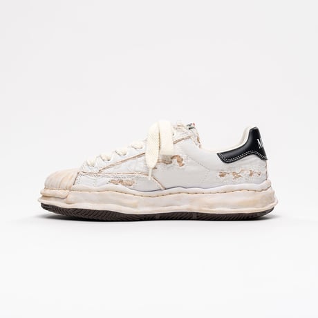 Maison MIHARA YASUHIRO :"BLAKEY" OG Sole Ripped Overdye Canvas Low-top Sneaker
