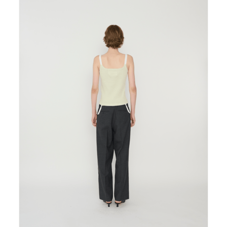 JANE SMITH : COTTON EYELET RIB UP DOWN CAMISOLE