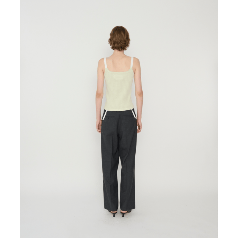 JANE SMITH : COTTON EYELET RIB UP DOWN CAMISOLE