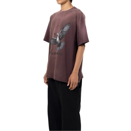 KAMIYA : "Messenger Pigeon” Distressed T-shirt