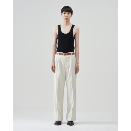 BED j.w FORD : COTTON SILK PILLING WIDE TROUSERS