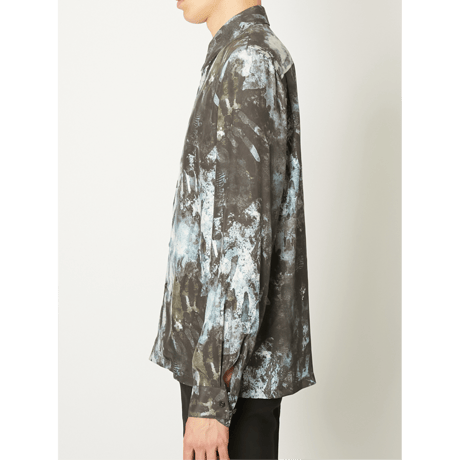 TAAKK : HAND MOTIF SILK SHIRT