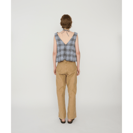 JANE SMITH : COTTON FLANNEL NEEDLE PUNCH V NECK TOPS
