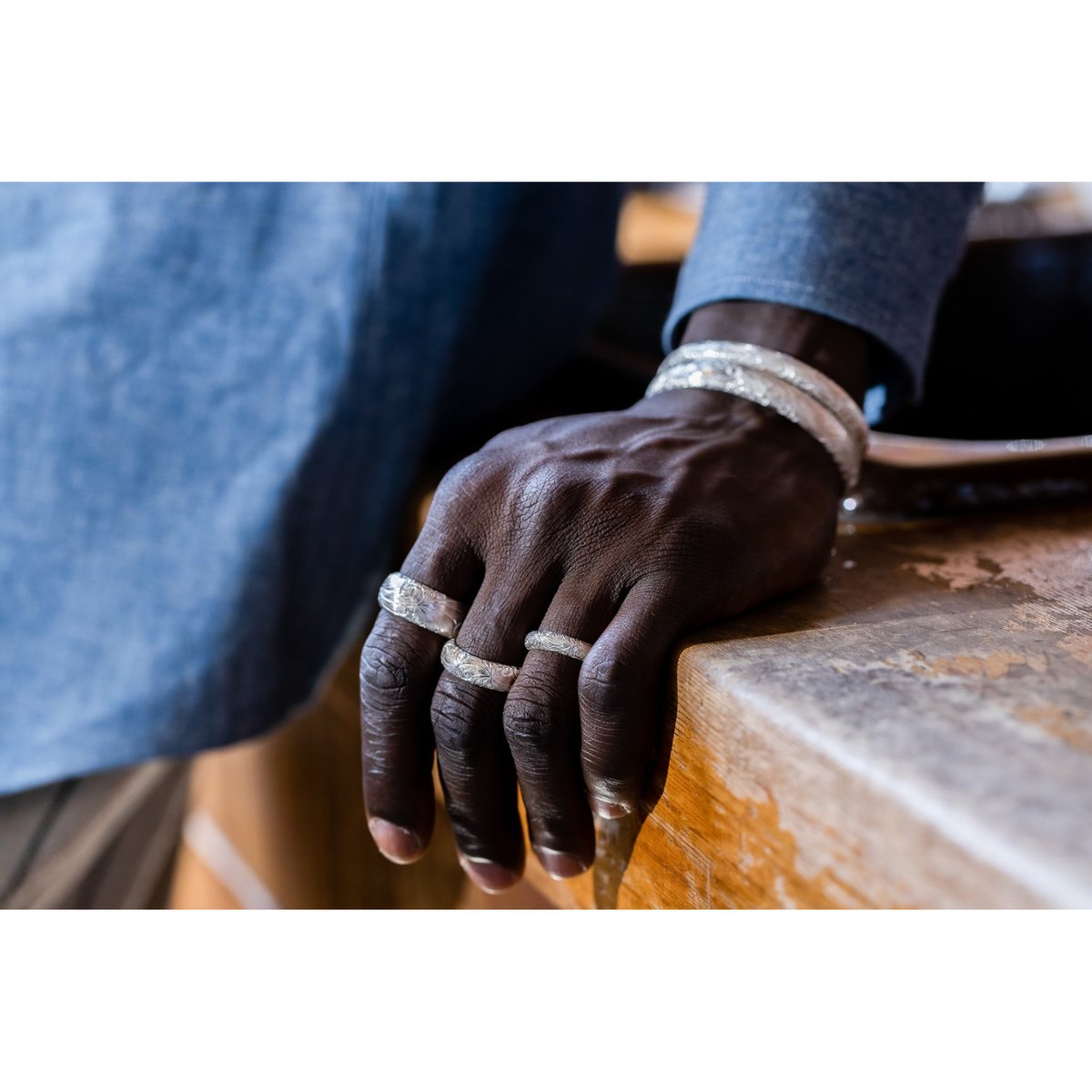 【WAKAN SILVER SMITH】R-064 リング 11号 R-064 Arabesque half round ring (M) | WAKAN SILVER SMITH