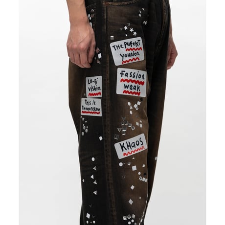 Maison MIHARA YASUHIRO : Embellished Sticker Denim Pants