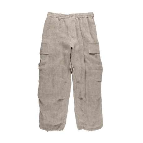 sulvam : Linen Cargo Bontage Pants