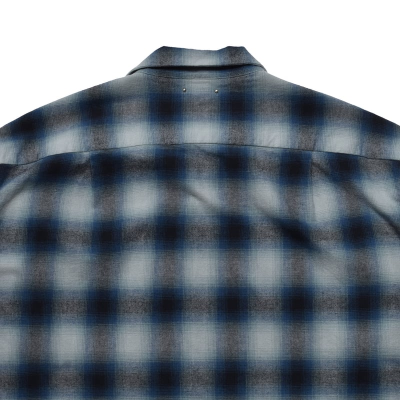 トップス MINEDENIM BD Ombre Check Open Collar SH C.Flannel Ombre Open Collar SH – MINEDENIM