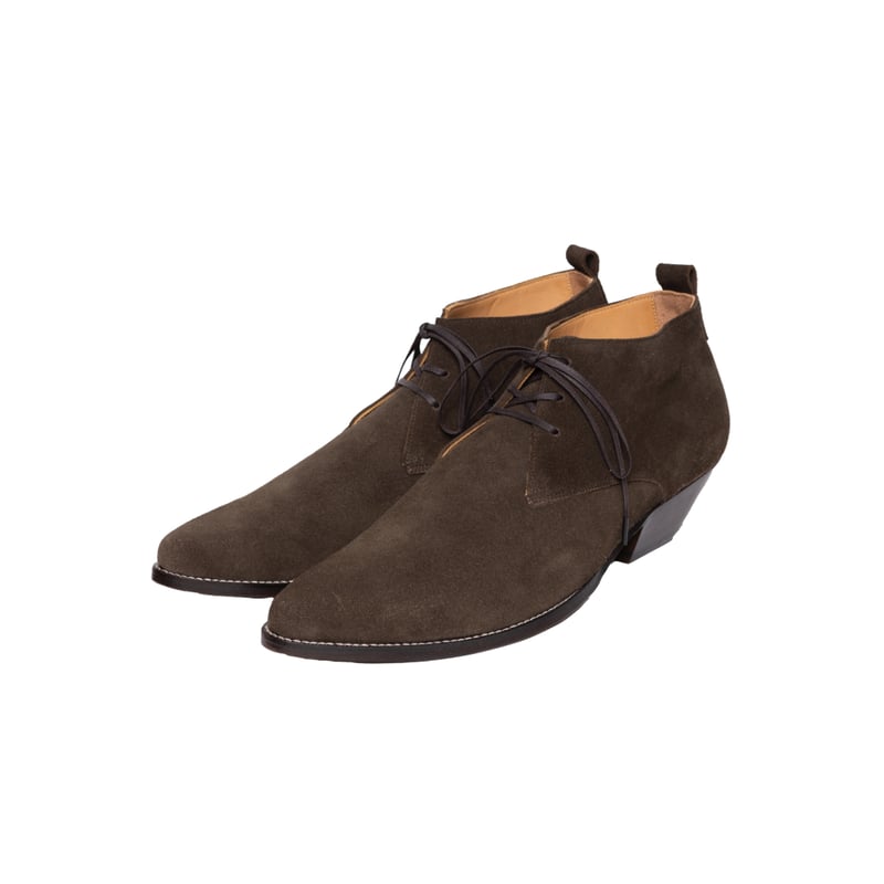 The Letters :WESTERN MID CUT LACEUP BOOTS -COW 