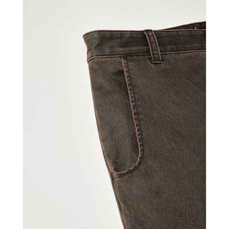 NAME. : WAX COATING STRAIGHT TROUSERS : DELTA SHAPE