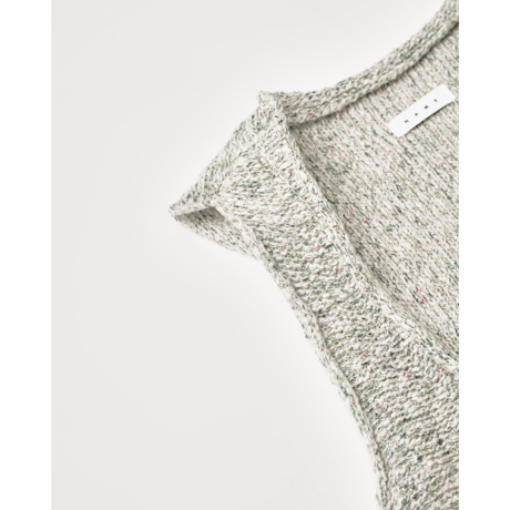 NAME. : SHIFTED MELANGE KNIT VEST : INSIDE OUT