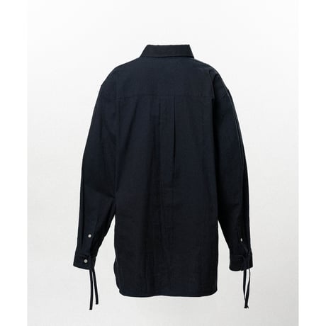 KAMIYA : Ash Fade Drawstring Cuff Shirt