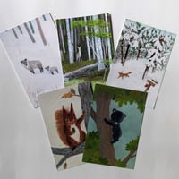 はせがわはっち：絵葉書「山のいきもの」その2