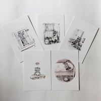 直筆絵画 原マスミ 豪華（四つ切り）新品未使用パネル付き　タイトル「下着／黒」 原マスミポストカードセット6種 | nowaki