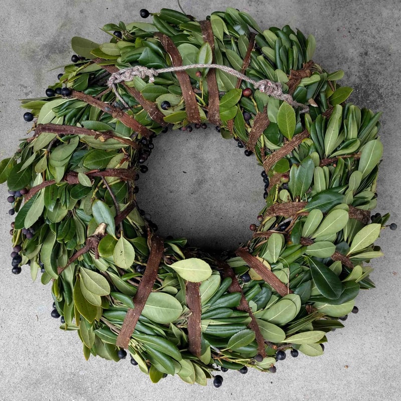 二名良日：車輪梅（しゃりんばい）のリース | nowaki