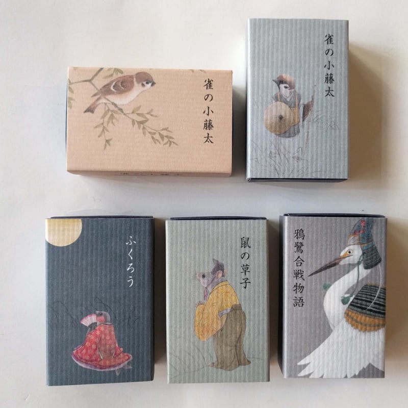 ユカワアツコ ：ミニカード（マッチ箱入り）5種類セット（各1個） | nowaki