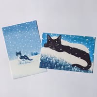 坂本千明ポストカードセット：猫C（2枚）