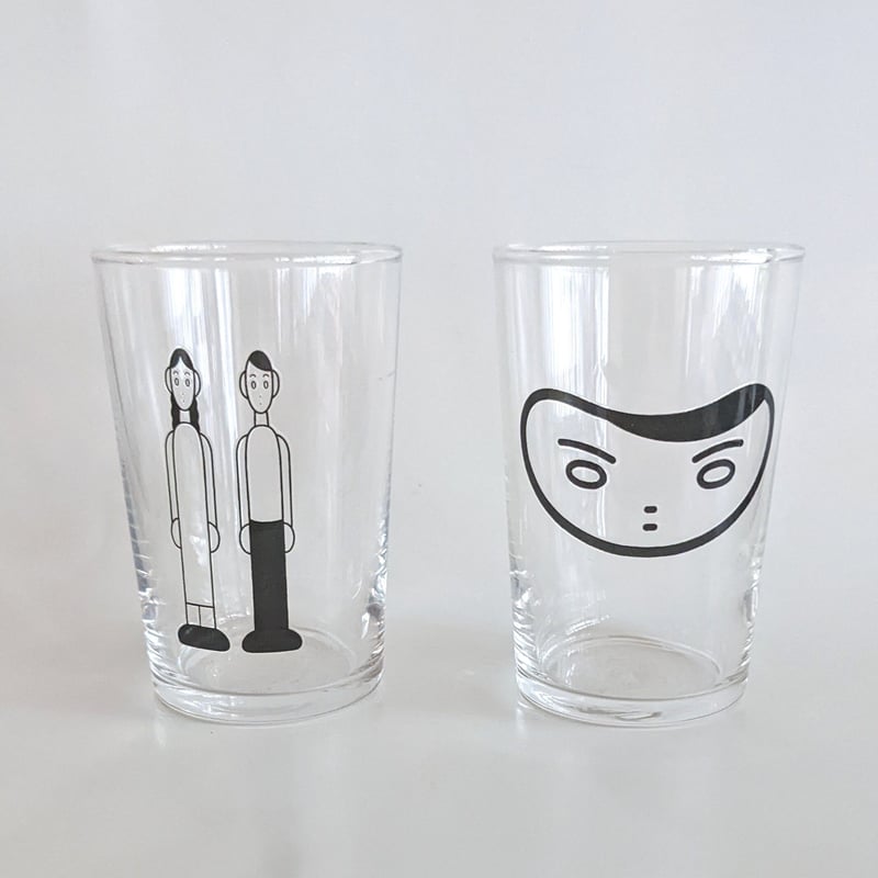 unpis：グラス 「ふたり」（左）・「かお」（右） | nowaki