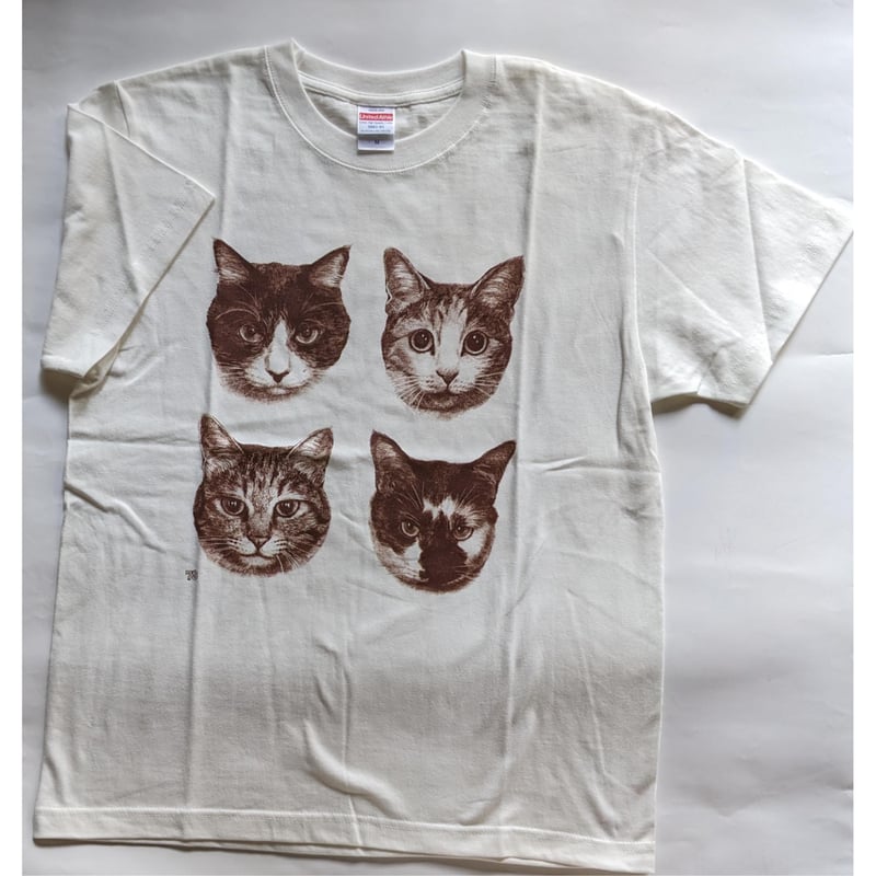猫街ろまん Tシャツ（ななはち） バニラホワイト | nowaki