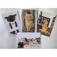 町田尚子ポストカード：キジトラとサビ（4種類各1枚）