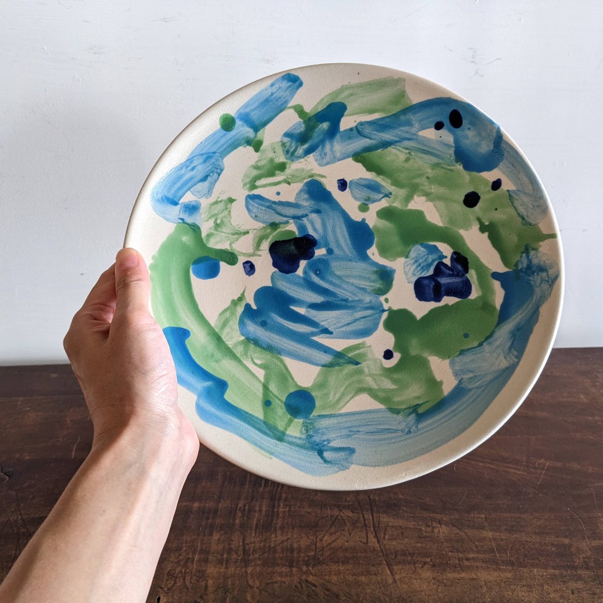 牧野伊三夫絵付皿：笠間焼（8寸） | nowaki