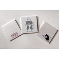 どいかや付箋3種類（あまぴこ・チリとチリリ）