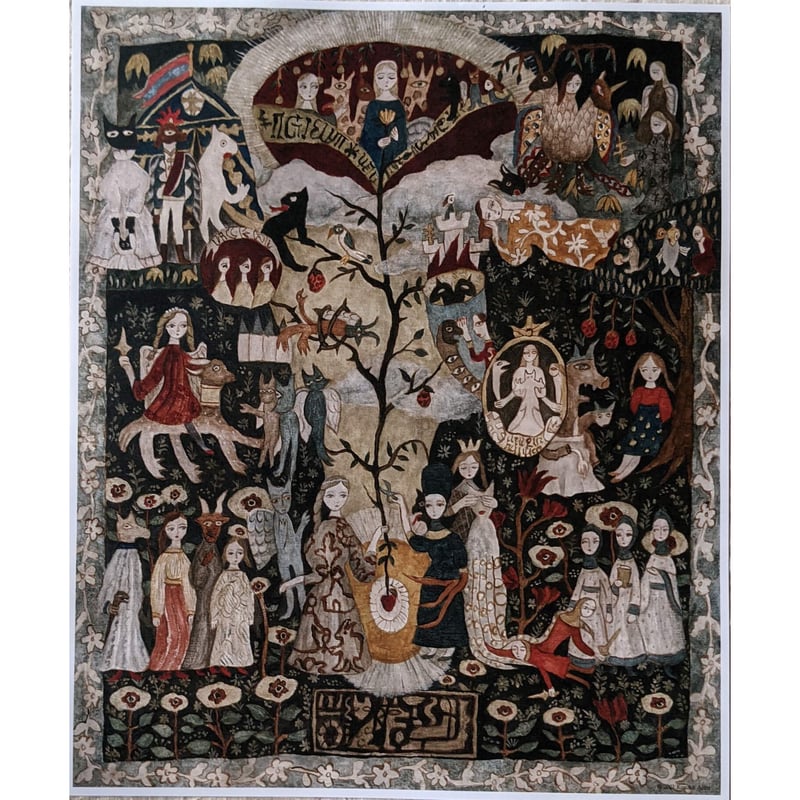 網代幸介　原画　木製フレーム付き　アガニョーク 網代幸介 個展 『もうひとつのおはなし』 | bookshop and