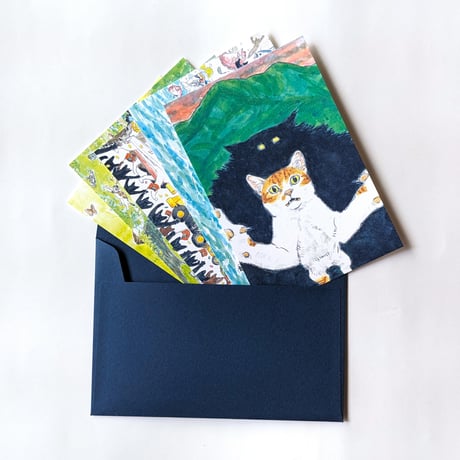 五十嵐大介「ねこまがたけ」ポストカードセット（5枚1組）