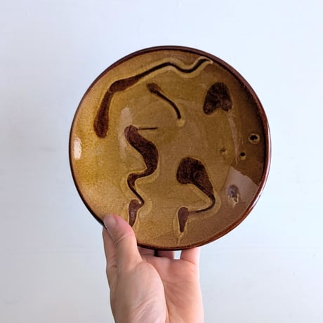 牧野伊三夫絵付皿：湯町窯