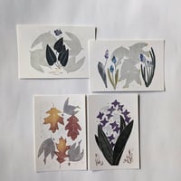 尾﨑浅子 (asakozirusi)：ポストカードセット6（植物と鳥1）