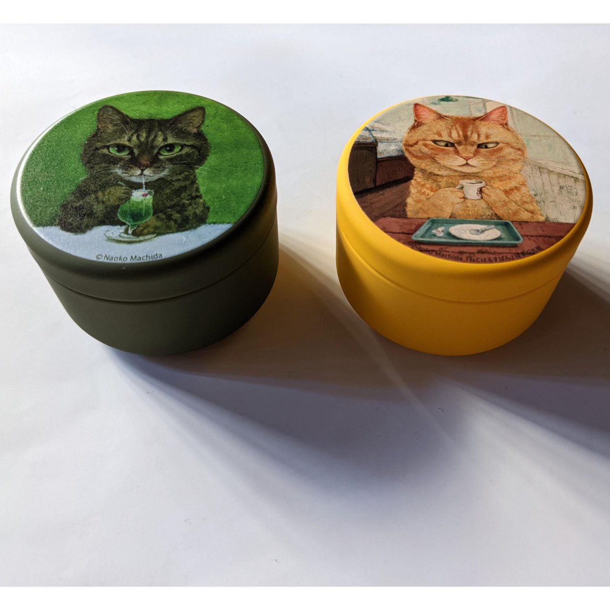 ねこ 町田尚子：猫缶（小物入れ）「キジトラメロンソーダ」「ねこはる