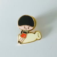 100%ORANGEピンバッジ『よしおくん』