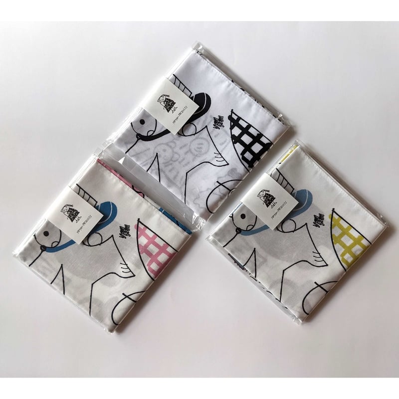 yamyamハンカチ「bear」（モノクロ/カラー） | nowaki