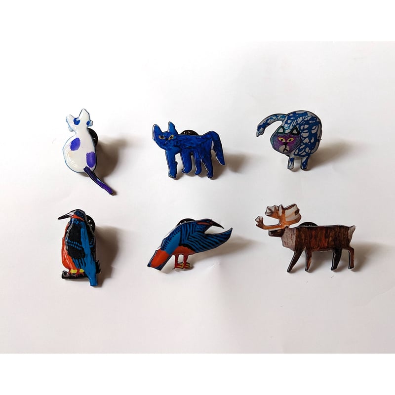 ミロコマチコ：ピンバッジB（1個から購入可能） | nowaki