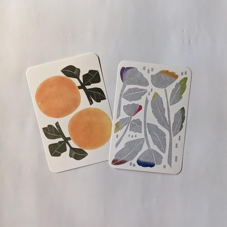 尾﨑浅子 (asakozirusi)：ポストカードセット１（植物2枚1組）