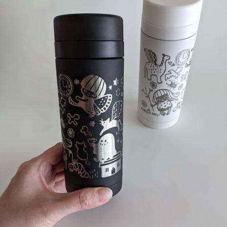 たんじあきこ ：サーモ ステンレスボトル（水筒）