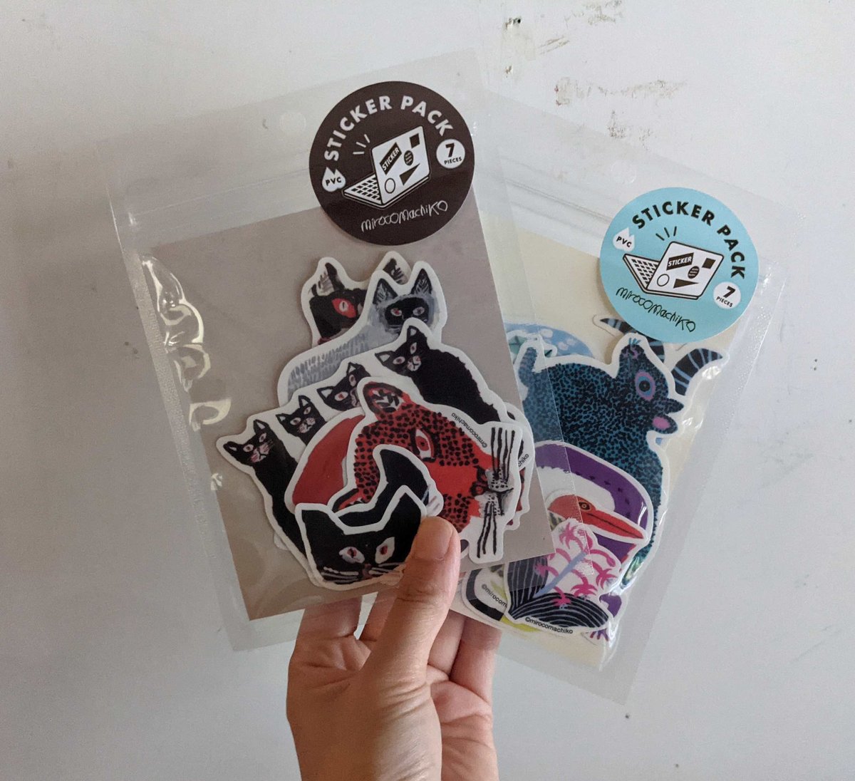 ミロコマチコ：ステッカーパック（ネコ・アマミオオシマ・ケモノ
