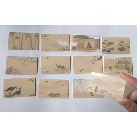 ユカワアツコ ：ミニカード（マッチ箱入り）5種類セット（各1個）