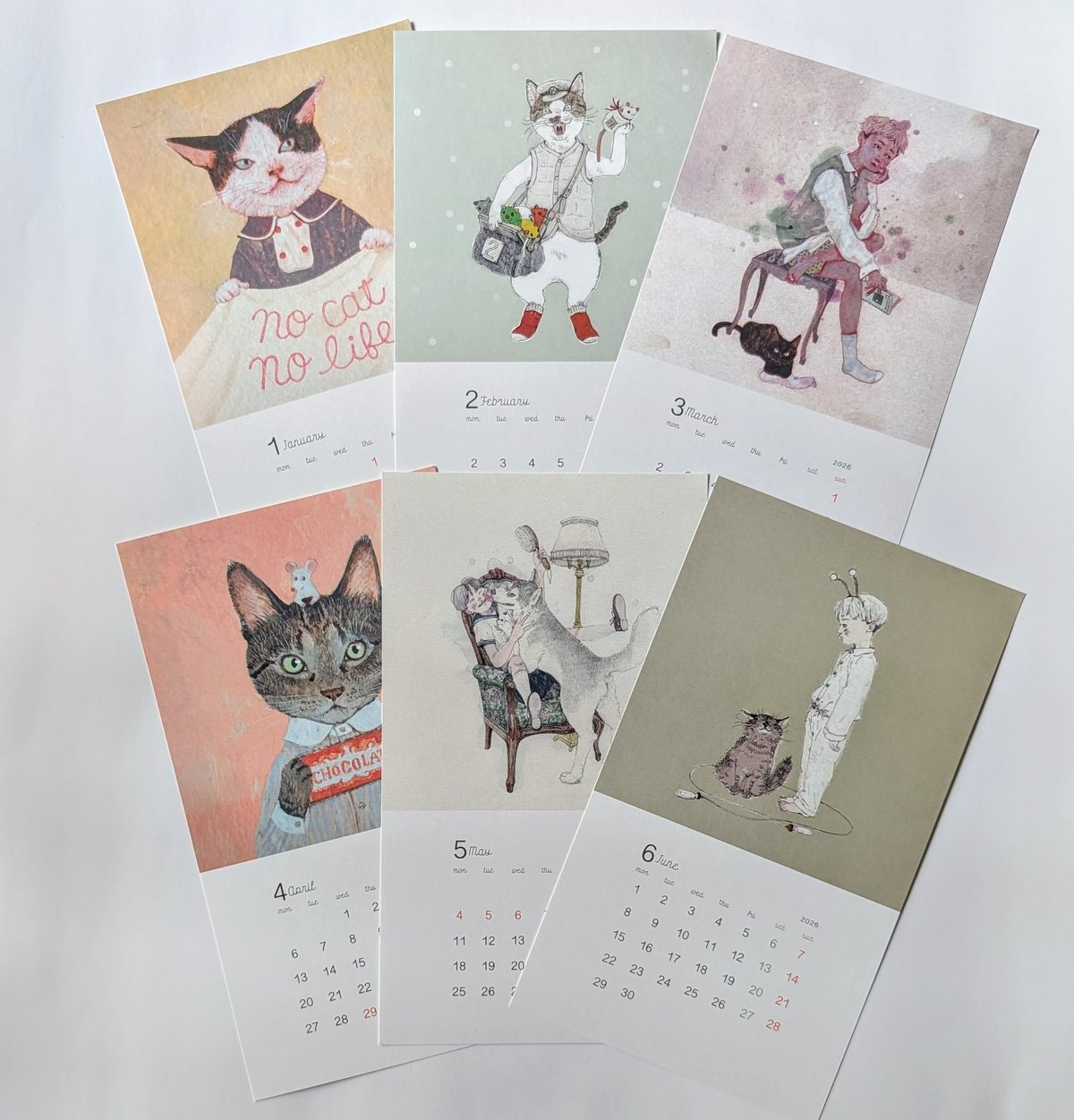 樋口佳絵：チャリティーカレンダー「cat & dog & me」2026 | nowaki
