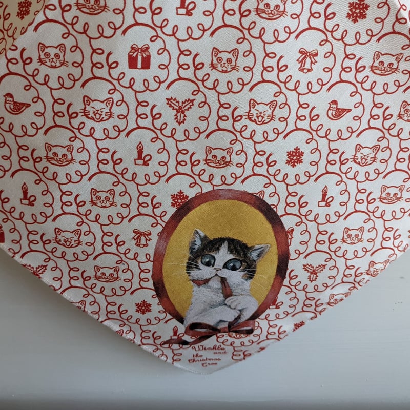 こねこのウィンクルとクリスマスツリー』ハンカチ | nowaki