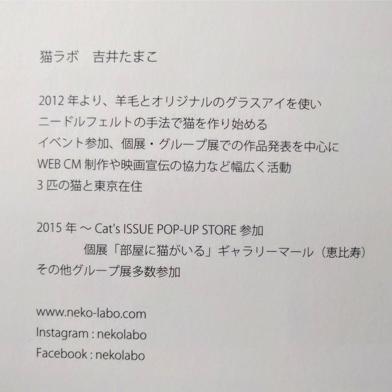 FELT CATS』Nekolabo Works （猫ラボ） | nowaki