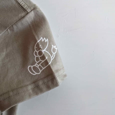 unpis：Tシャツ『アチャチャをつかまえろ！』（KIDS/灰）