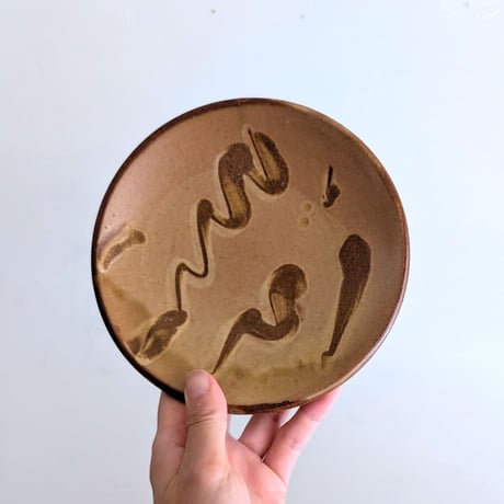 牧野伊三夫絵付皿：湯町窯